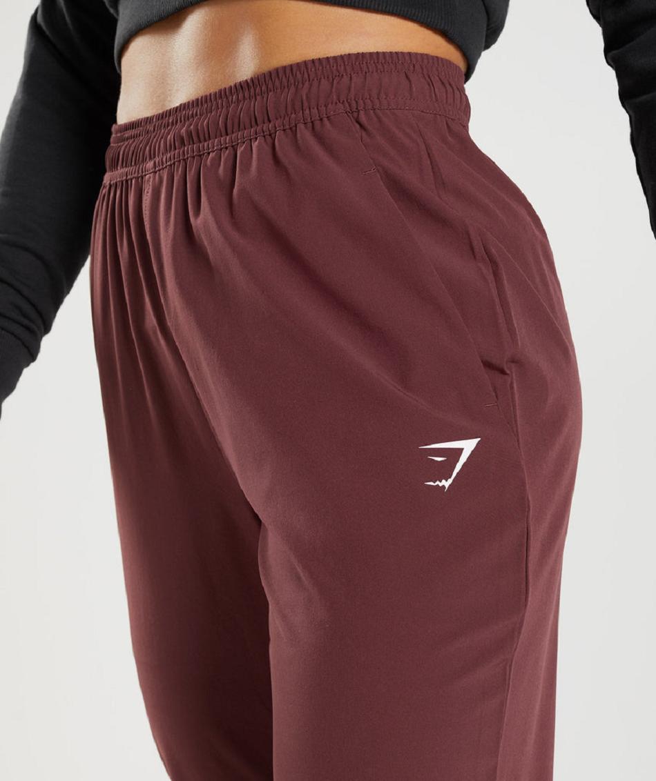 Pantalones Jogger Gymshark Entrenamiento Woven Mujer Rosas Marrones | CO 2633XYU